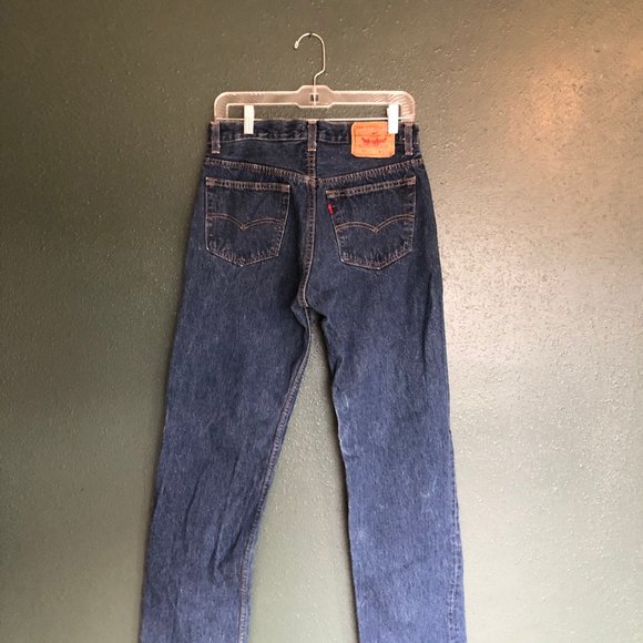 Levi’s Vintage 501s, 1990’s, Jeans, Button Fly, Size 32x34, Dark Wash - Picture 3 of 7